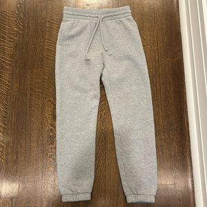 Aritzia Tna Cozy Fleece Light Gray Sweatpants